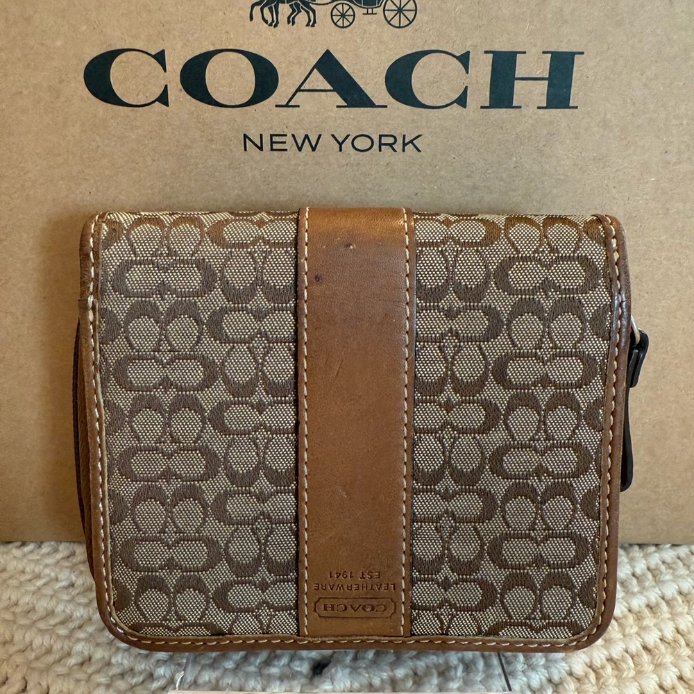 Coach Vintage Monogram Leather Zip Around Wallet - Picture 3 of 8